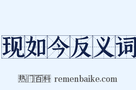 现如今反义词是什么意思的图片